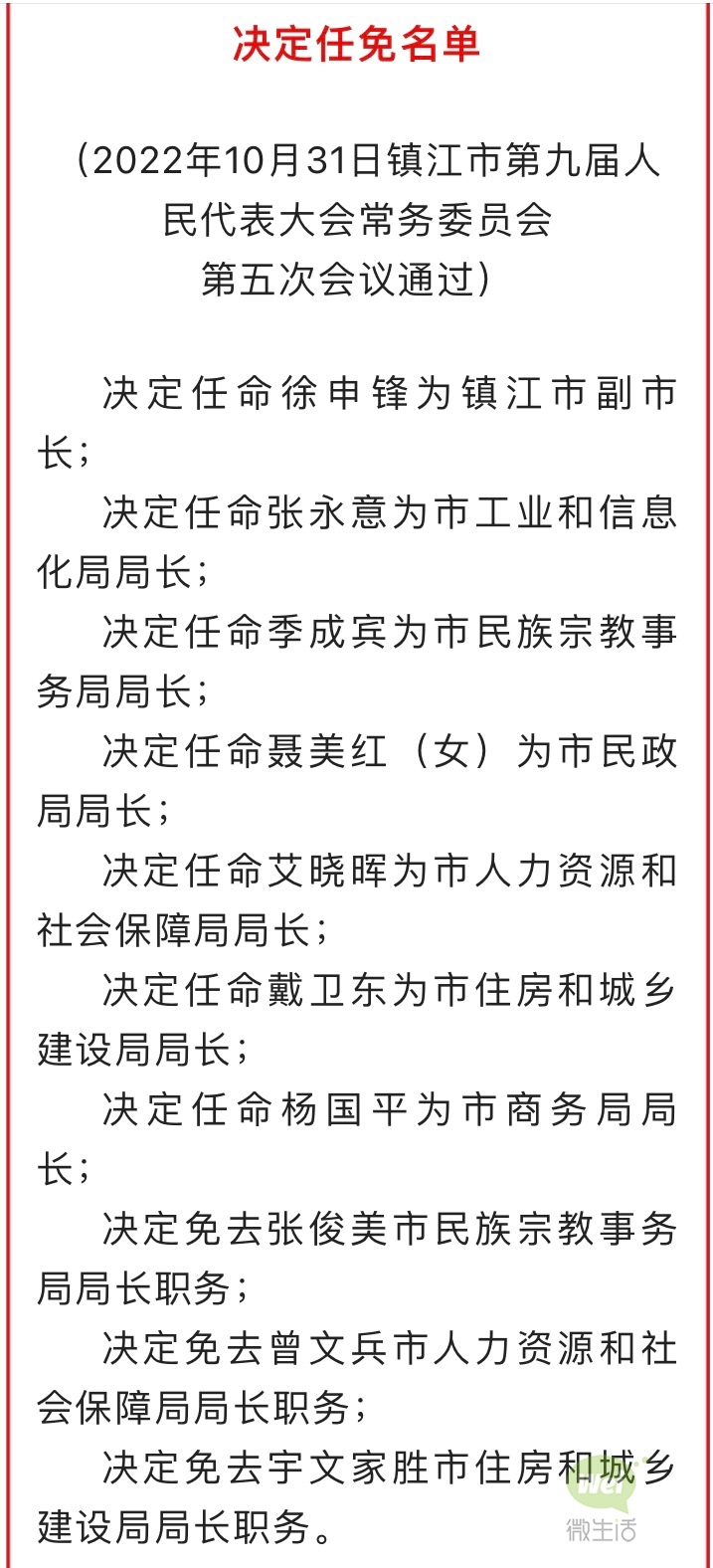 镇江市人事大调整，开启城市崭新篇章