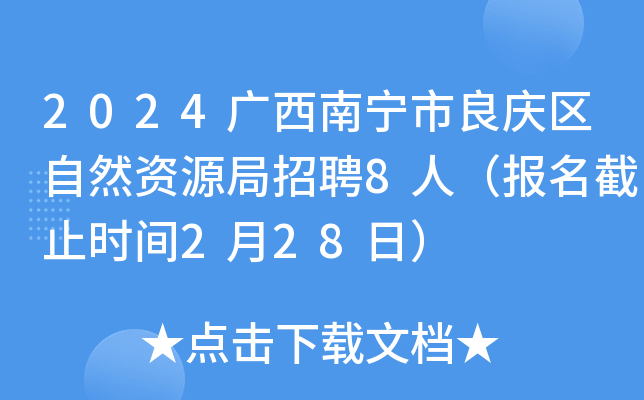 良庆区自然资源和规划局招聘最新信息全解析